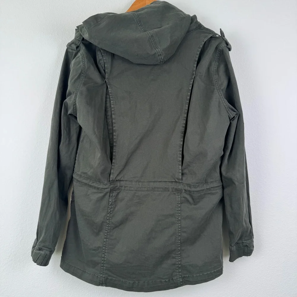 Tinsel Utility Jacket Womens Large Green Excellent Hooded Gorpcore Field Coat